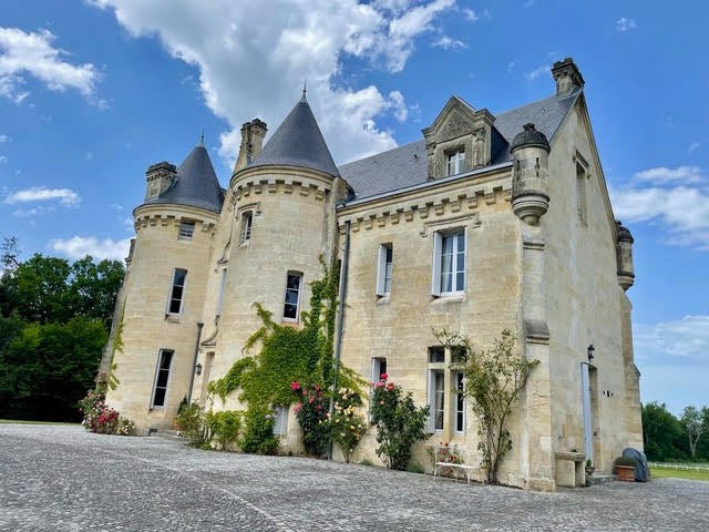 A turreted château in the Médoc